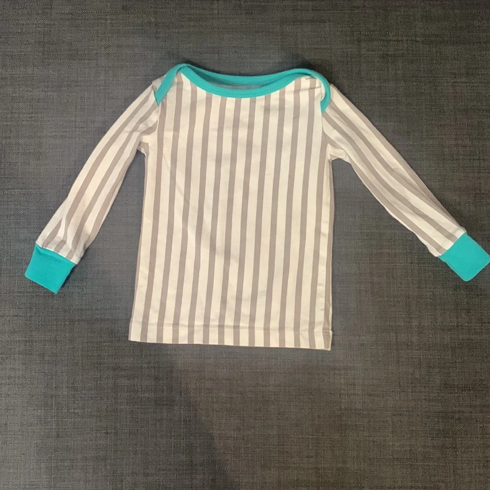BedHead Pajamas Two Piece Stripe & Solids Organic Cotton Blend 3 - 6 Months